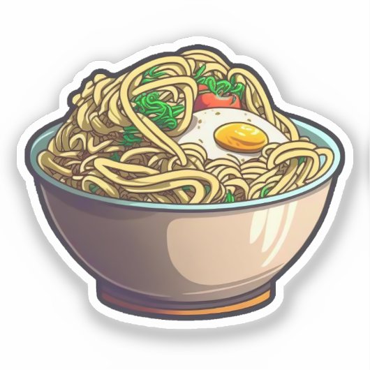 Cartoon ramen sticker (Voorkant)