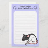 Cartoon Rat Briefpapier (Voorkant / Achterkant)