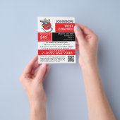 Cartoon rat Logo - ongediertebestrijding Advertere Flyer (Hand)