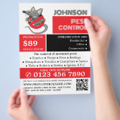 Cartoon rat Logo - ongediertebestrijding Advertere Flyer (Hand)