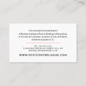 Cartoon rat Logo - ongediertebestrijding Visitekaartje (Achterkant)