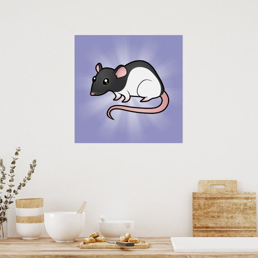 Cartoon Rat Poster (Keuken)