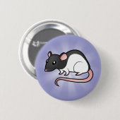 Cartoon Rat Ronde Button 5,7 Cm (Voorkant /achterkant)