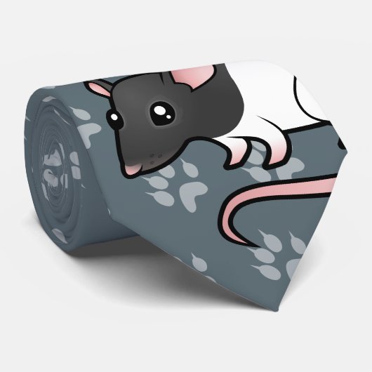 Cartoon Rat Stropdas (Opgerold)