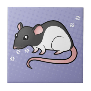 Cartoon Rat Tegeltje