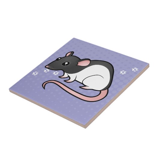 Cartoon Rat Tegeltje (Zijkant)