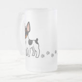Cartoon Rat Terrier/Speelgoed Fox Terrier Matglas Bierpul (Voorkant links)