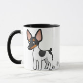 Cartoon Rat Terrier/Speelgoed Fox Terrier Mok (Links)