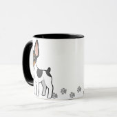 Cartoon Rat Terrier/Speelgoed Fox Terrier Mok (Voorkant links)