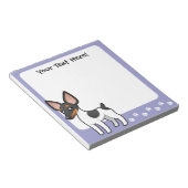 Cartoon Rat Terrier/Speelgoed Fox Terrier Notitieblok (Schuin)