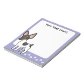 Cartoon Rat Terrier/Speelgoed Fox Terrier Notitieblok (Linkerzijde)