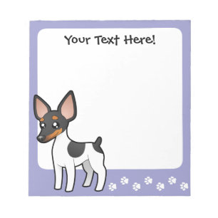 Cartoon Rat Terrier/Speelgoed Fox Terrier Notitieblok