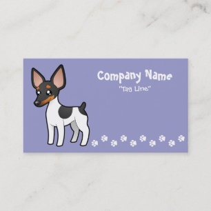 Cartoon Rat Terrier/Speelgoed Fox Terrier Visitekaartje