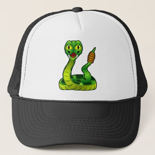 cartoon ratelslang trucker pet (Voorkant)