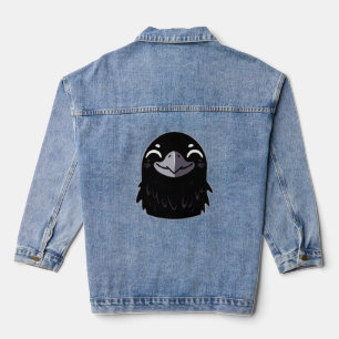 Cartoon Raven - Glimlachen Denim Jacket