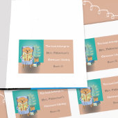 Cartoon Reading Dog Classroom Library Sticker