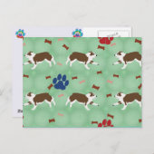 Cartoon Red Australian Shepherd Briefkaart (Voorkant / Achterkant)