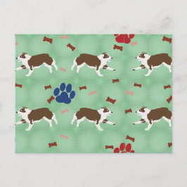 Cartoon Red Australian Shepherd Briefkaart