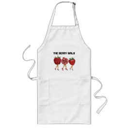 Cartoon Red Berries Dames-quote "Berry Girls" Lang Schort