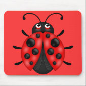 Cartoon Red Black Ladybug Mousemat Muismat (Voorkant)