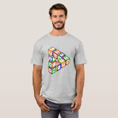 Cartoon Red Blue Yellow Green Speelgoed Blokken Ar T-shirt (Voorkant volledig)