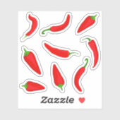 Cartoon Red Chili Peppers Sticker (Vel)