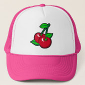 Cartoon Red Green Cherries Fruit Graphic Trucker Pet (Voorkant)