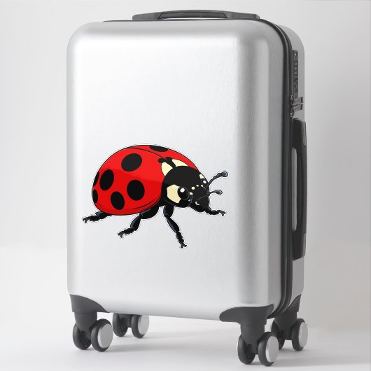 Cartoon Red Ladybug Cute Insect Character Sticker (Koffer)