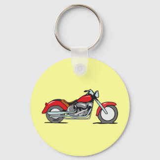 Cartoon Red MotorCycle - MotorBike Sleutelhanger