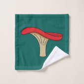 Cartoon Red Mushroom Bad Handdoek (Wasdoekje)