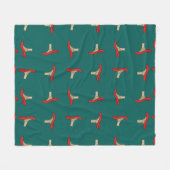Cartoon Red Mushroom Fleece Deken (Voorkant (Horizontaal))