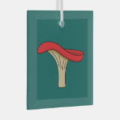 Cartoon Red Mushroom Glas Ornament (Voorkant Rechts)