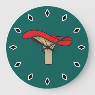 Cartoon Red Mushroom Grote Klok