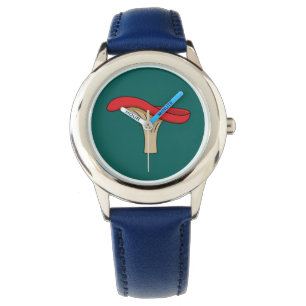 Cartoon Red Mushroom Horloge
