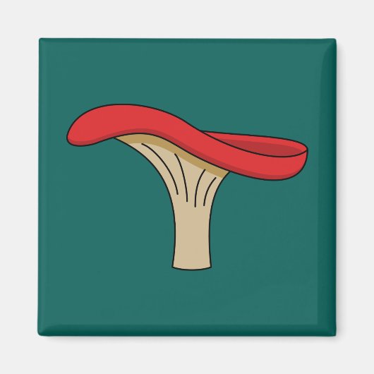 Cartoon Red Mushroom Magneet (Voorkant)