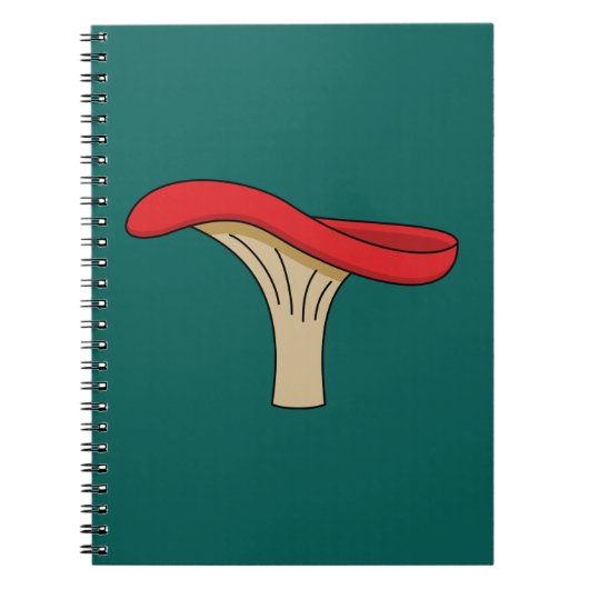 Cartoon Red Mushroom Notitieboek (Voorkant)