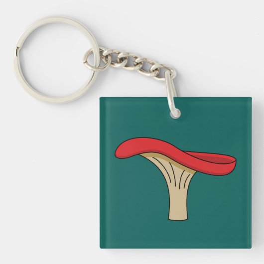 Cartoon Red Mushroom Sleutelhanger (Voorkant)