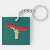 Cartoon Red Mushroom Sleutelhanger (Achterkant)