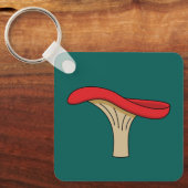 Cartoon Red Mushroom Sleutelhanger (Voorkant)