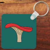 Cartoon Red Mushroom Sleutelhanger (Achterkant)
