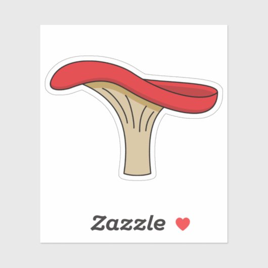 Cartoon Red Mushroom Sticker (Vel)