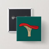 Cartoon Red Mushroom Vierkante Button 5,1 Cm (Voorkant /achterkant)