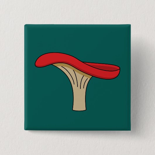 Cartoon Red Mushroom Vierkante Button 5,1 Cm (Voorkant)