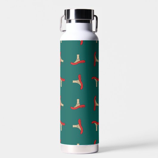 Cartoon Red Mushroom Waterfles (Voorkant)