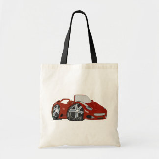 Cartoon Red Sports Car Art Bag Tote Bag