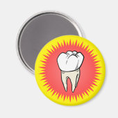 Cartoon Red White geëxtraheerd Molar Starburst Magneet (Voorkant / Achterkant)