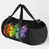 Cartoon regenboogkleurige draken (Rechterhoek)