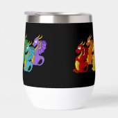 Cartoon regenboogkleurige draken (Rechts)