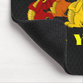 Cartoon regenboogkleurige draken muismat (Hoek)