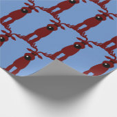 Cartoon Reindeer Cadeaupapier (Hoek)